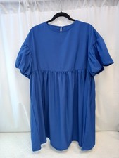 ❤️ Shein Curve Blue Lovely Fabric Smock Style Dress XL Bnwot