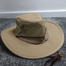 Barmah Hat Australia Cooler Bush Brown 1057 Canvas Drover Size Medium