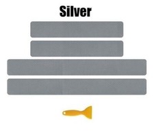 3D SILVER Carbon Fibre Effect