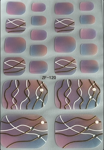 Toe nail wraps - off, and