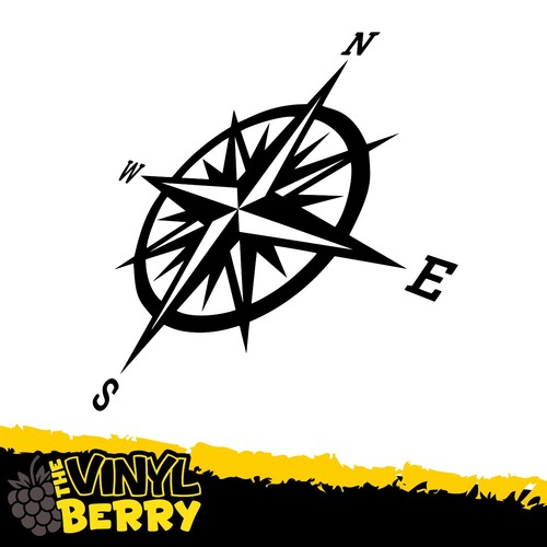 Compass rose vinyl decal - compass,