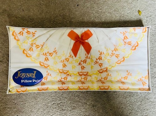 Vintage pillow cases pair - pillow,