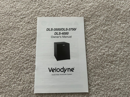 Velodyne dls 3500 3750 - velodyne, dls-3750