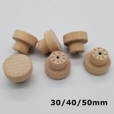 4/8/12Pcs Wooden Knob W/ Screws Wood Drawer Cabinet Door Pull Knobs 30/40/50mm