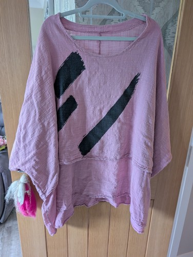 Pink oversized layered - pink, blouse
