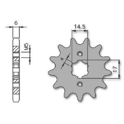 Sprocket derbi senda 15 - 00,