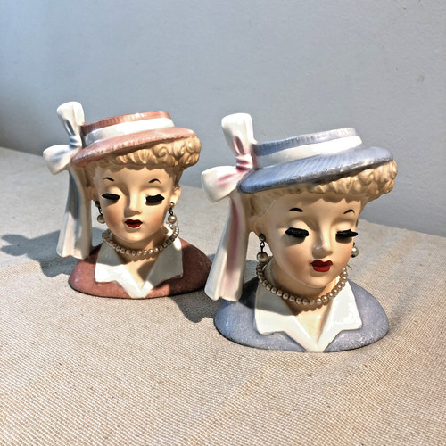 Napco vintage lady - head, vase