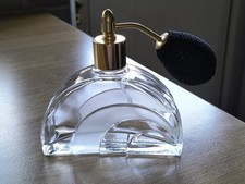 Vintage Mid Century Clear Patterned Perfume Atomiser Nice Item