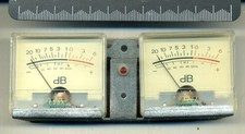 Dual V/U Meters P 56A Matched Pair  on Panel   ?? ua  FSD