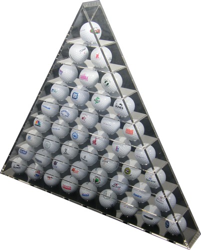 Pyramid golf ball display - pyramid,