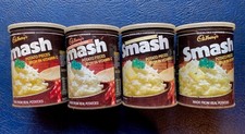 Four vintage Cadbury's Smash tins, 1988-1990