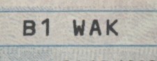 Wak private number plate - "b1, wak"