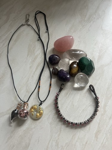 Crystal spell jar necklace - spell,