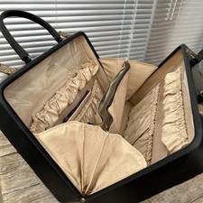 ELIZABETH ARDEN Black Vanity Case Bag Vintage with Keys, Mirror - Beautiful