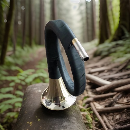 Brass hunting horn french - horn,