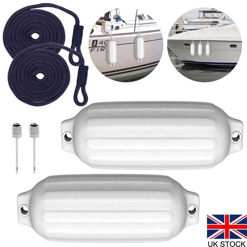 2pc white boat fenders - 2pc,