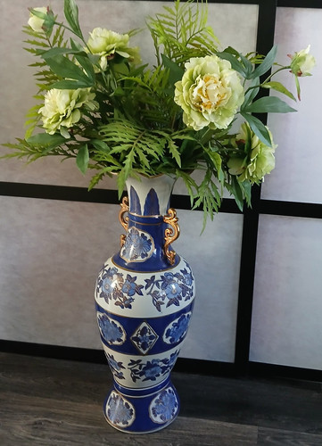 600mm tall vintage - cobalt, blue