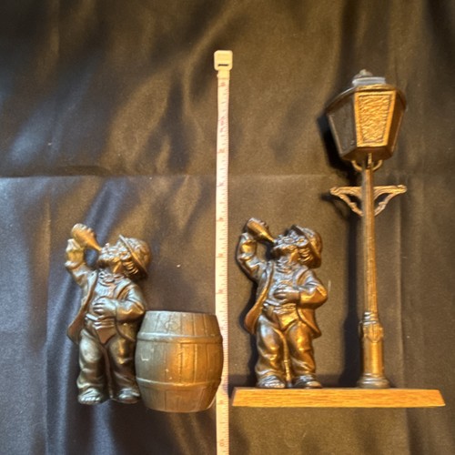 Vintage brass cigar set drunk - vintage,