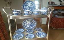 Reduced In Price Johnson Bro willow pattern After,n tea @Look@ PC 