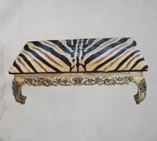 Genuine Zebra hide Ottoman