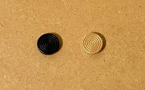 Wooden draughts pieces - pieces, black