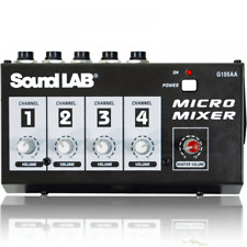 4-Channel Super Compact Portable Mono Micro Line Volume Mixer Individual Control
