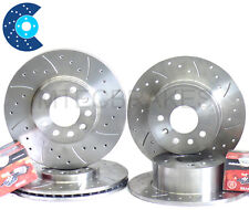 Honda Civic 1.8 VTEC VTi MB6 Front Rear Drilled Grooved Brake Discs & Pads 97-01
