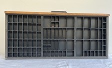Letterpress printer’s tray drawer typecase plastic inserts metal frame #3