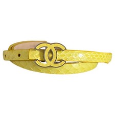 Vintage Chanel yellow python