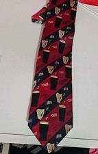Patrick Francis Vintage Guiness Tie Pure Silk Red and Black
