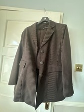 Wardrobe 2 piece brown striped jacket and trouser size 18