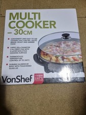 VonShef 07088 30cm Multi Cooker with Glass Lid