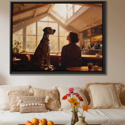 Great dane oil painting - great,