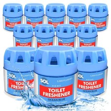 6-15pk Toilet Bowl Freshener 1000 Flushes Blue Cistern Block Limescale Cleaner
