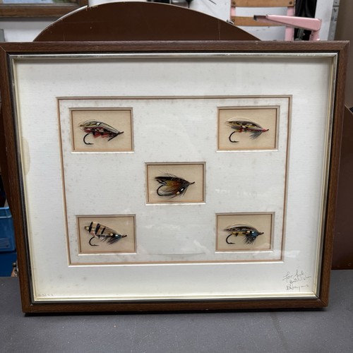 Framed vintage salmon fishing - framed,