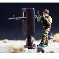 1/72 Painted Mercenaries Rebels Heavy Machine Gunners Soldiers Fit Car Vehicles 