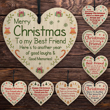 Christmas Wood Heart Gifts For