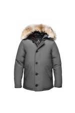 Arctic Bay Man stylis Down  Parka   Cotote  beaver fur made in Canada msrp 1195$