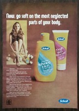 1973 Scholl Cocoa Butter Softening Lotion and Rough Skin Remover Print Ad