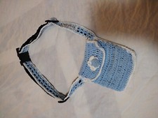 Hippy Company Crochet White/Blue Colored Hippsy Sac Jr. Modern day Fanny Travel 