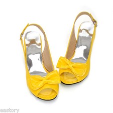 Ladies Slingbacks Shoes Bowknot Synthetic Leather Mid Heels Sandals UK Size S428