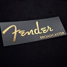 Fender Broadcaster Headstock Decal for Guitars Solid Gold