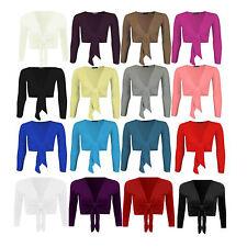 NEW LADIES TIE UP CROP SHRUG