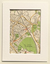 Vintage c. 1935 London Map -