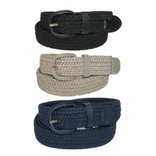 CTM Men's Elastic Braided
