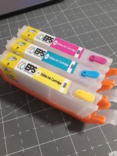 Empty Edible Ink Cartridges Colours Only CLI-551 for Canon printers refillable 