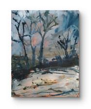 Original acrylic painting 12 x 16 inch canvas, Dartmoor Winter Approaching 4