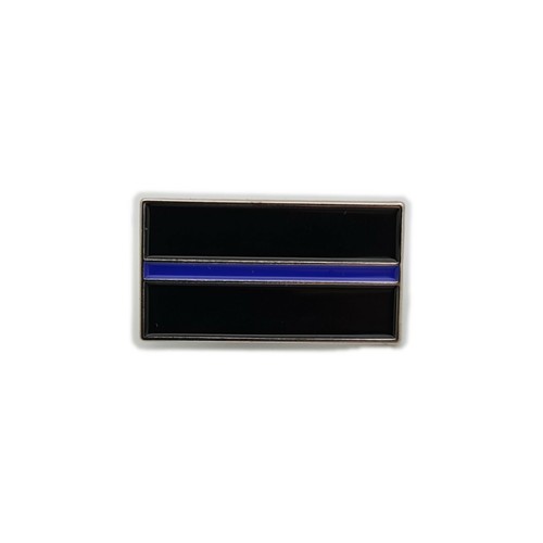 Thin blue line police pin - thin,