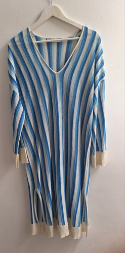 Zara blue and - white, striped