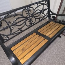 stunning and unique pair of  vintage cast iron/timber benches. see Description. 